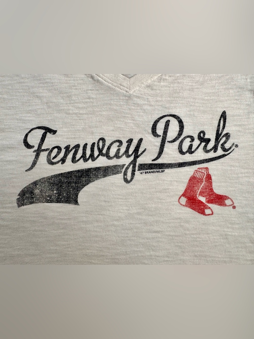 Fenway Park Women's Jersey Tee with Red Sox Logo - White 47 Brand sz Small